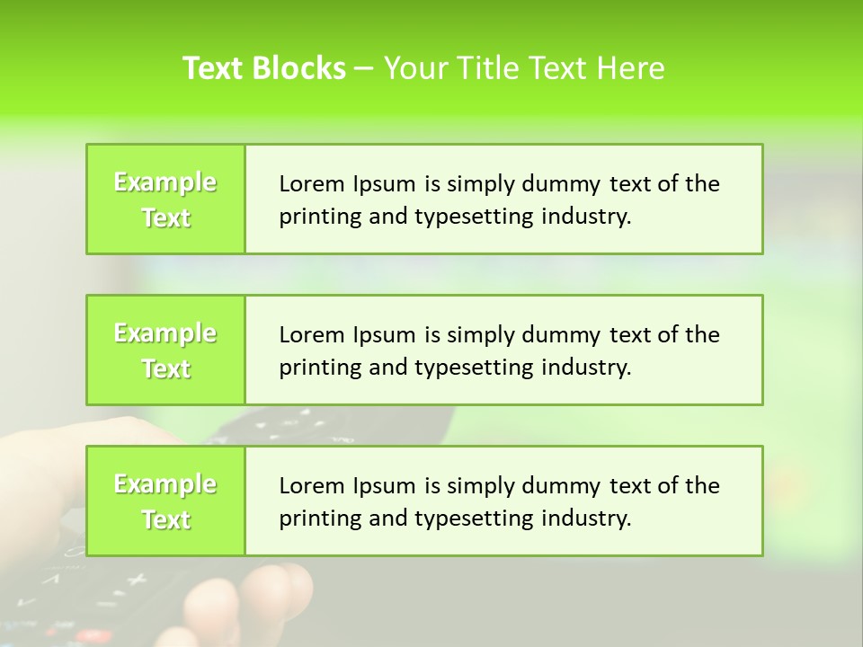 Thumb Control Streaming PowerPoint Template