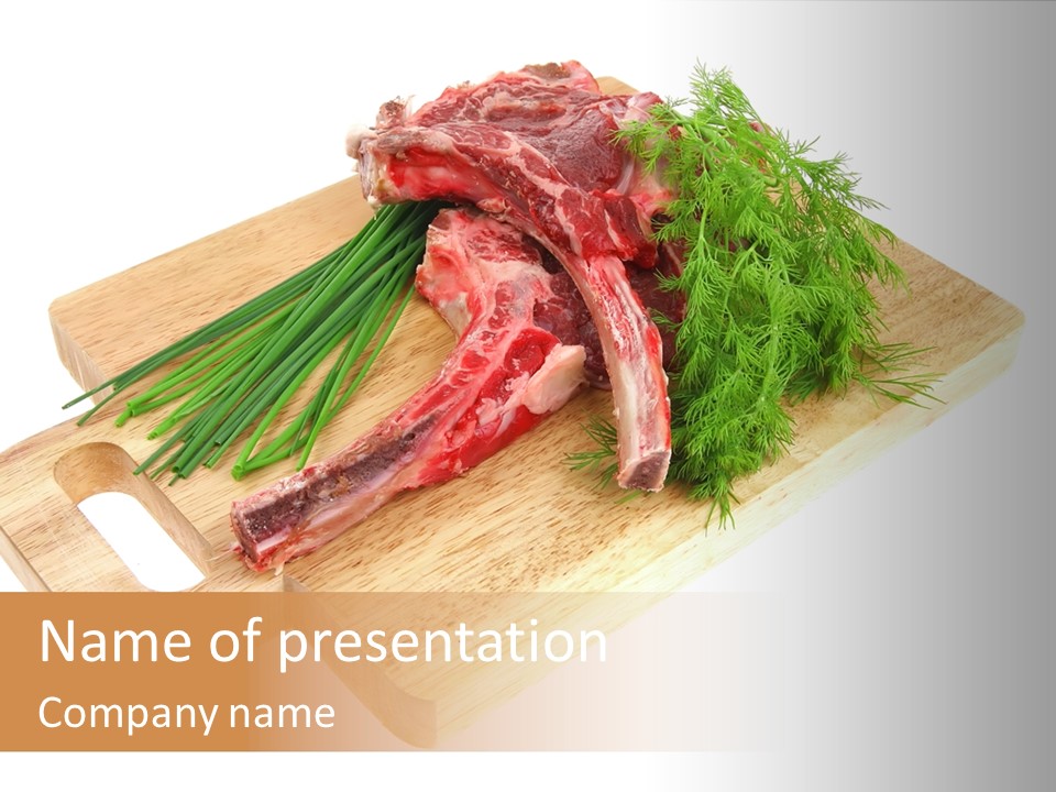 Cut Food Grocery PowerPoint Template