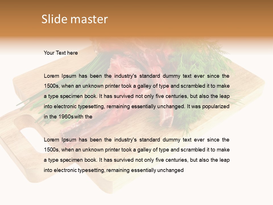 Cut Food Grocery PowerPoint Template