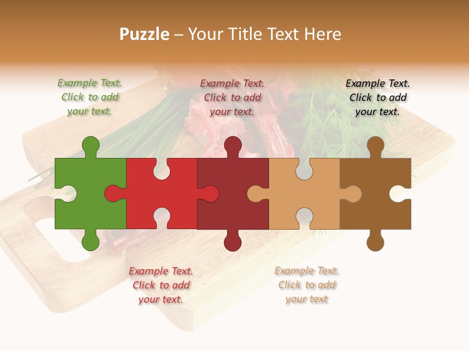 Cut Food Grocery PowerPoint Template