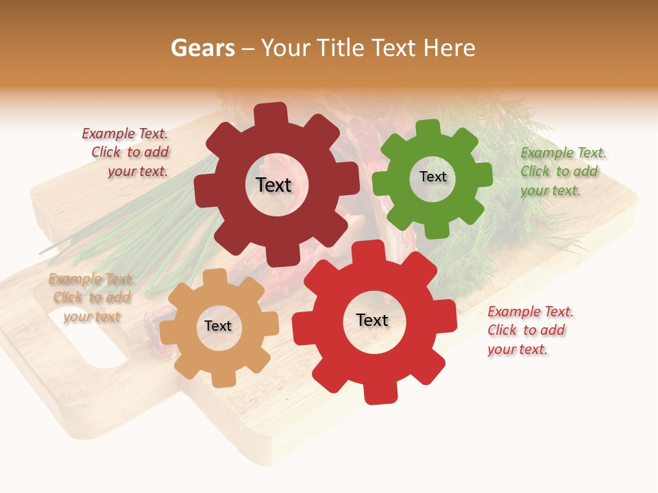 Cut Food Grocery PowerPoint Template