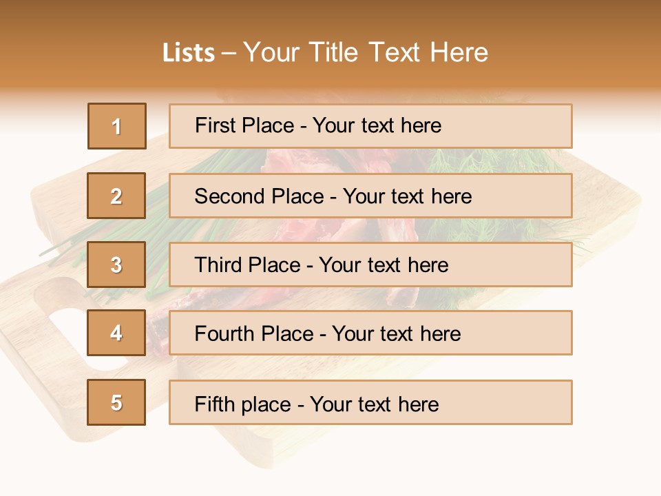 Cut Food Grocery PowerPoint Template