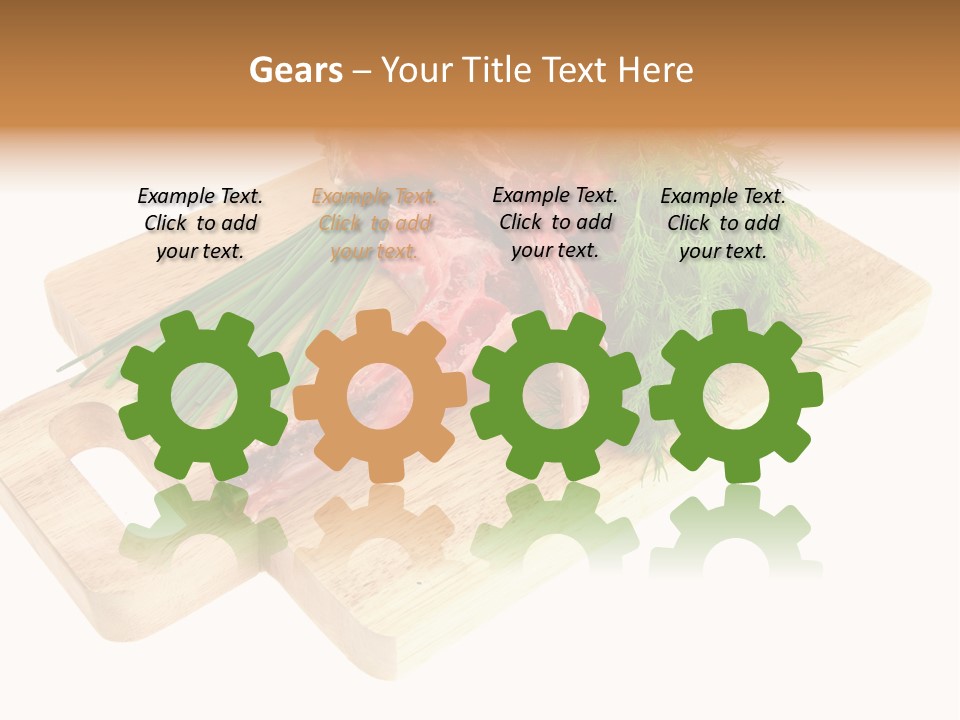 Cut Food Grocery PowerPoint Template