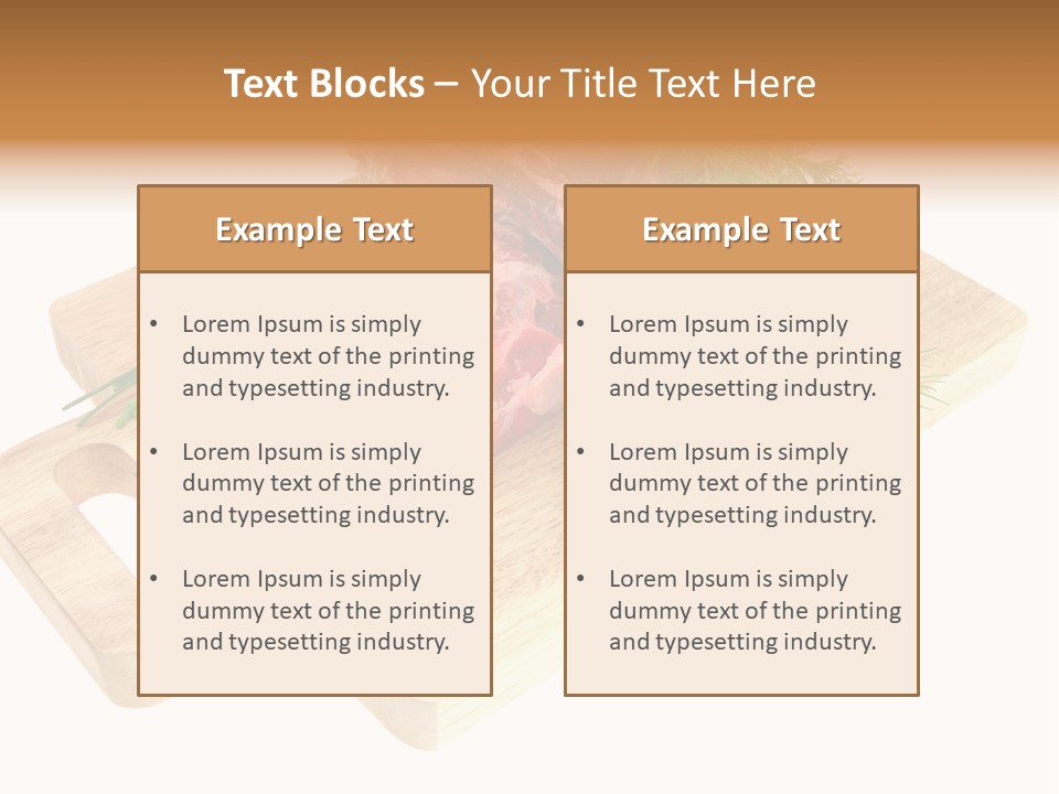 Cut Food Grocery PowerPoint Template