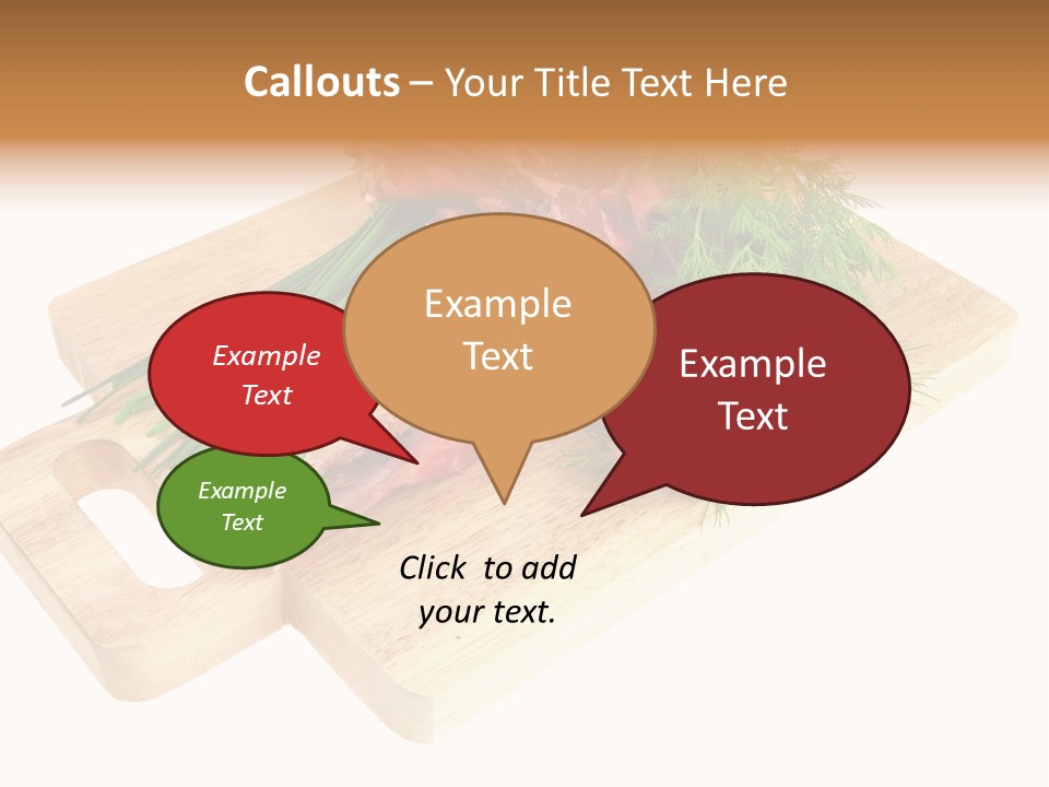 Cut Food Grocery PowerPoint Template
