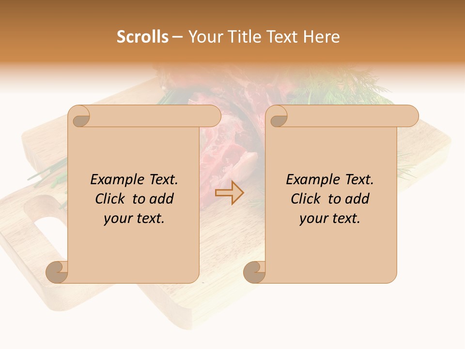Cut Food Grocery PowerPoint Template
