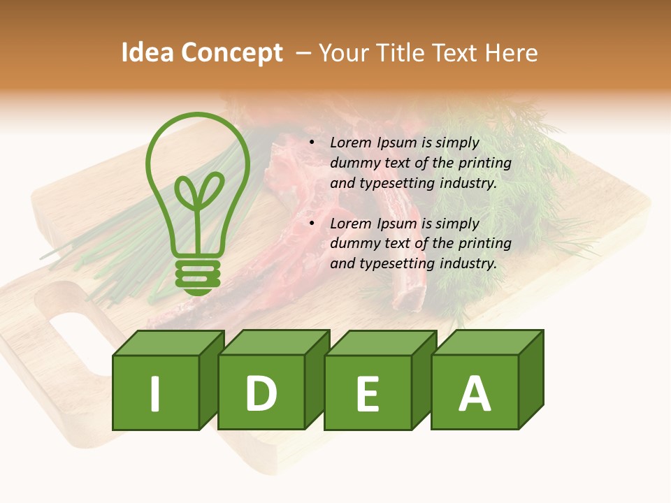 Cut Food Grocery PowerPoint Template