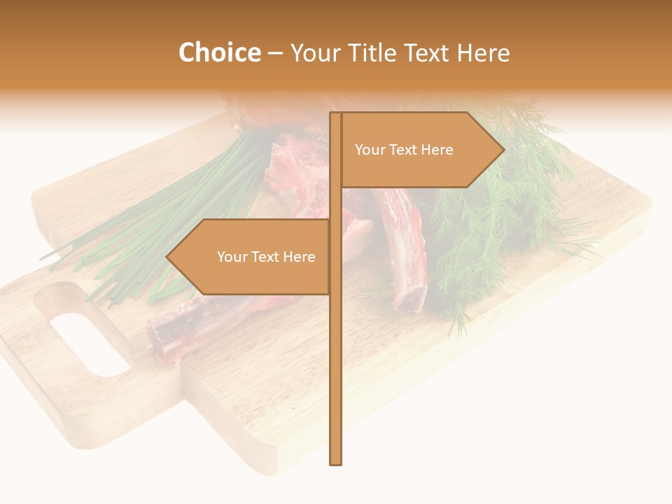 Cut Food Grocery PowerPoint Template
