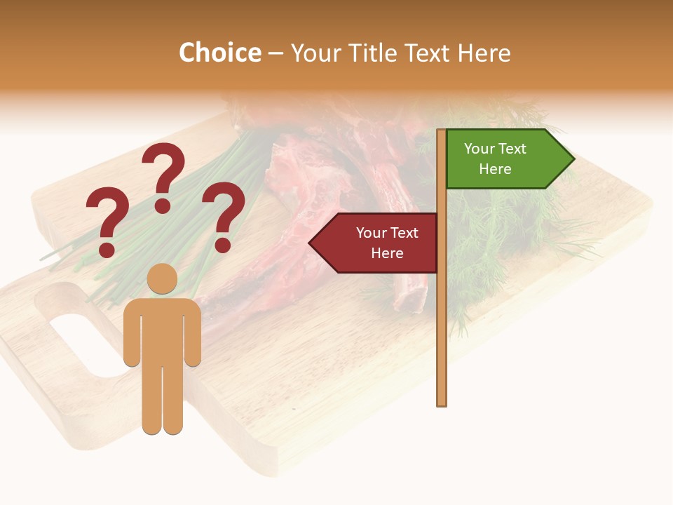 Cut Food Grocery PowerPoint Template