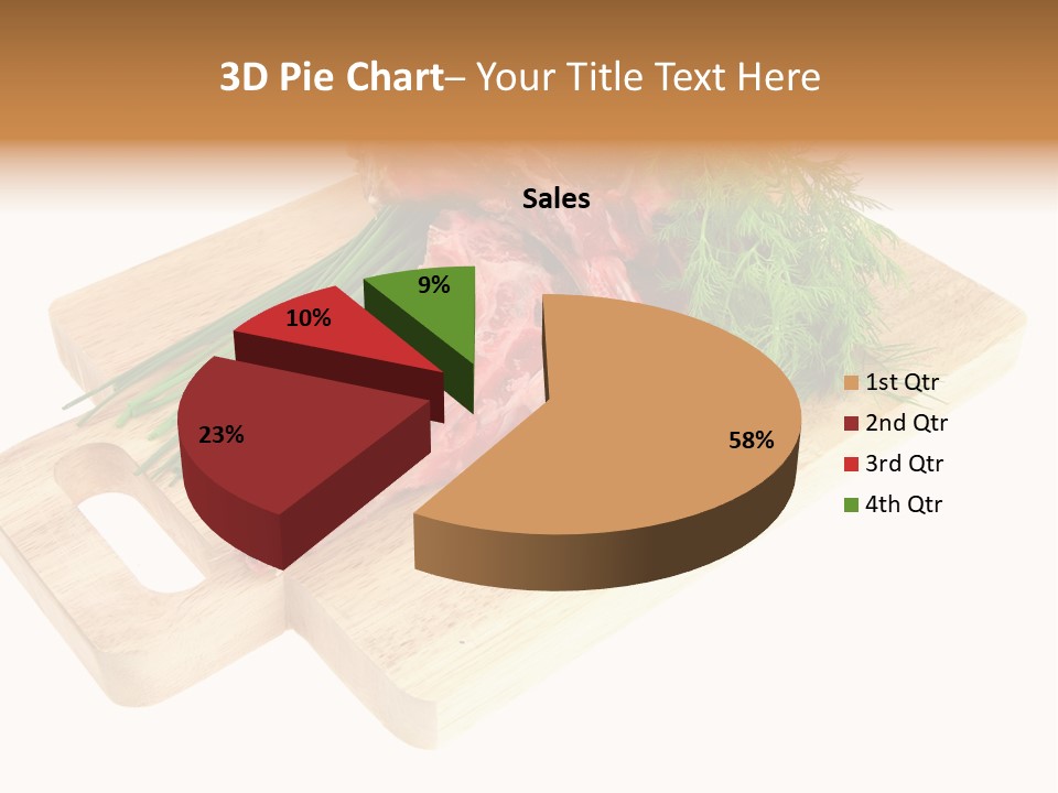Cut Food Grocery PowerPoint Template