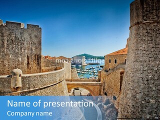 Panorama Fortress Destination PowerPoint Template