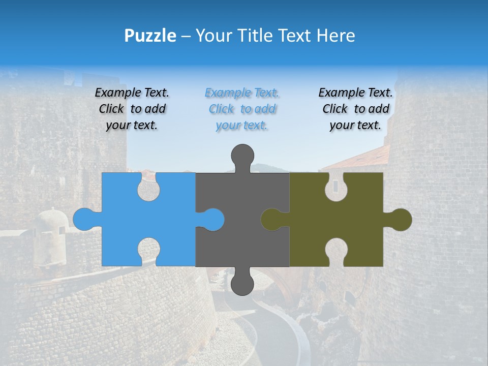 Panorama Fortress Destination PowerPoint Template