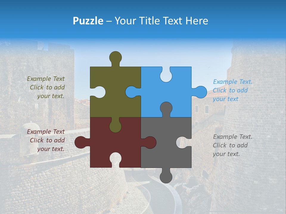 Panorama Fortress Destination PowerPoint Template