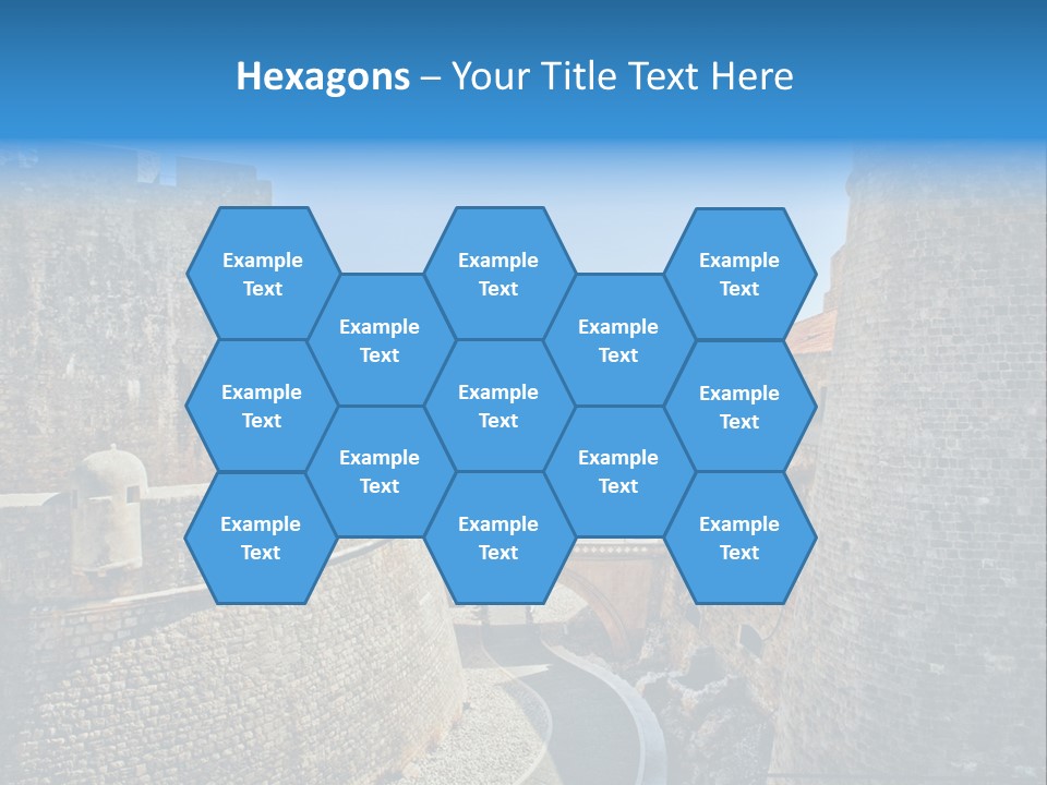 Panorama Fortress Destination PowerPoint Template