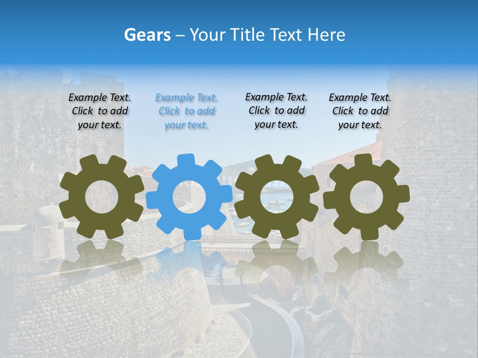 Panorama Fortress Destination PowerPoint Template