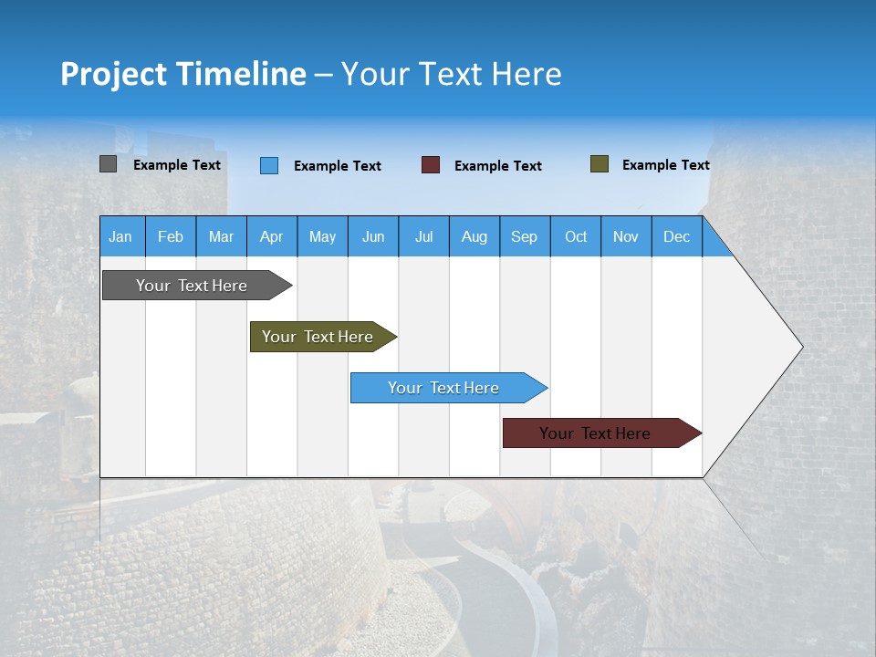 Panorama Fortress Destination PowerPoint Template