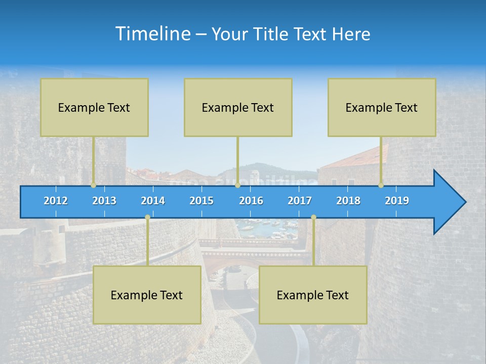 Panorama Fortress Destination PowerPoint Template