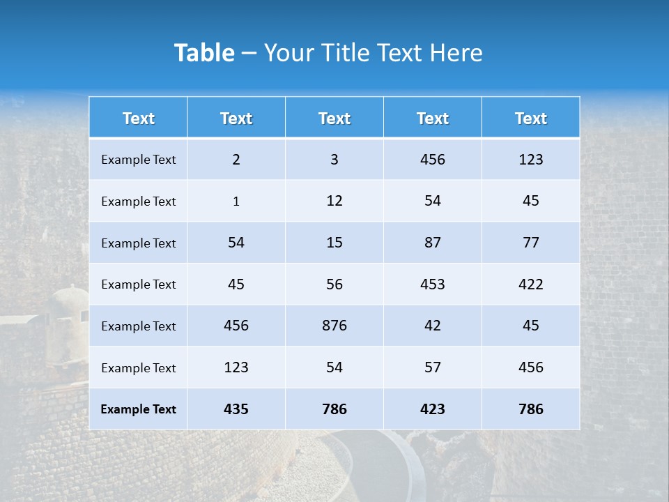 Panorama Fortress Destination PowerPoint Template