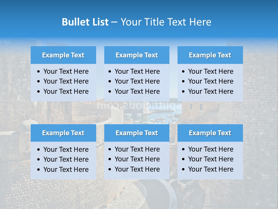 Panorama Fortress Destination PowerPoint Template