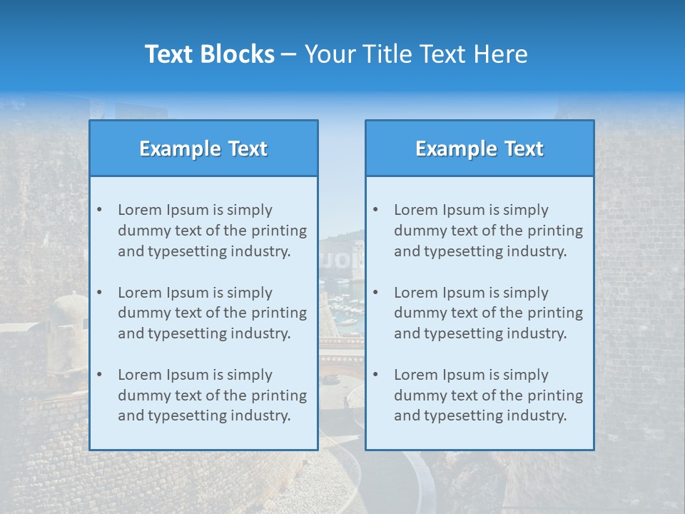 Panorama Fortress Destination PowerPoint Template