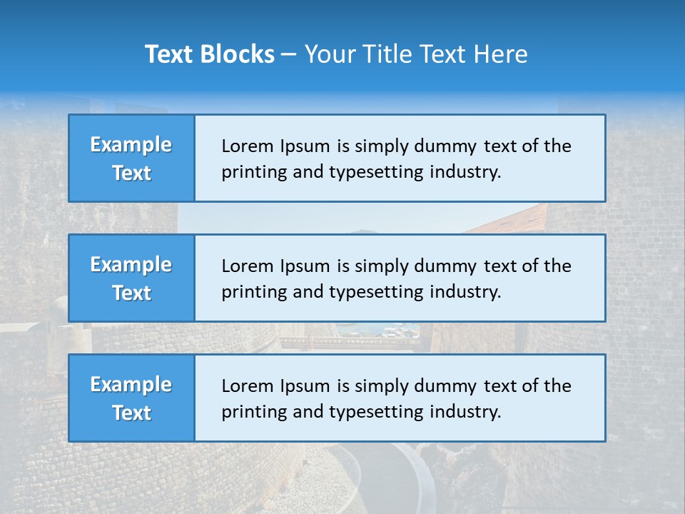 Panorama Fortress Destination PowerPoint Template