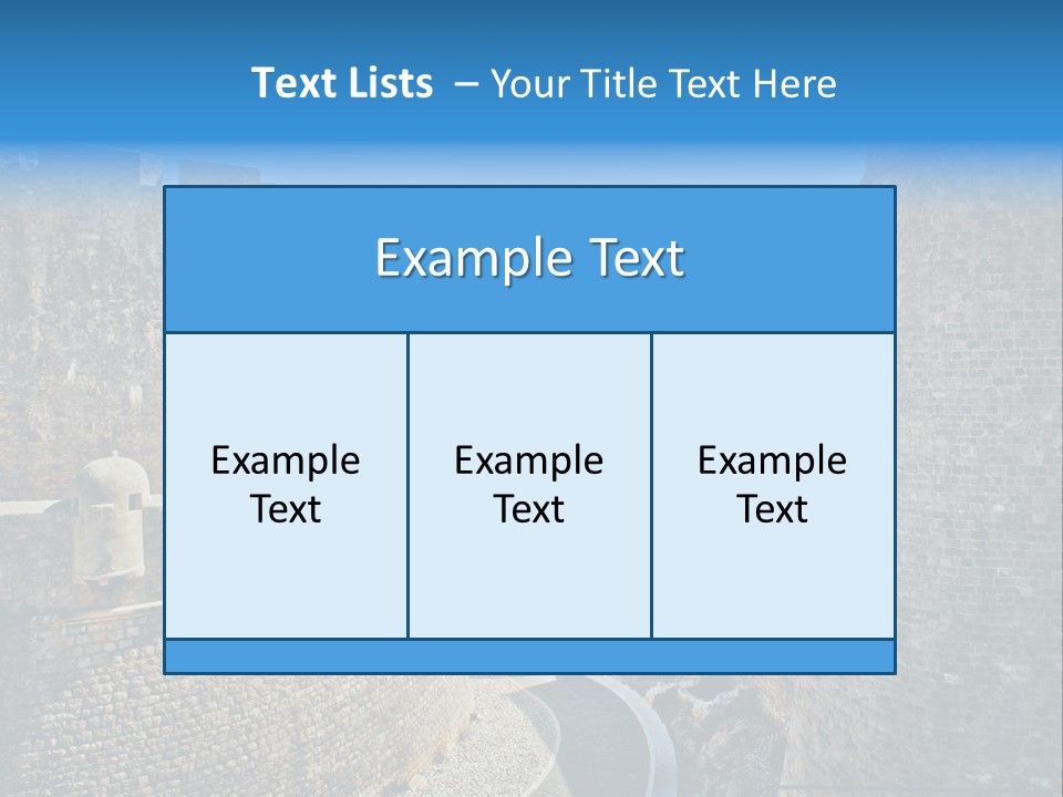 Panorama Fortress Destination PowerPoint Template