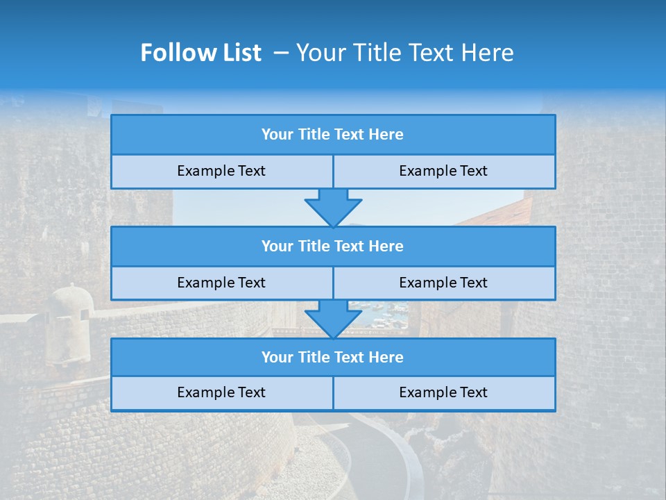 Panorama Fortress Destination PowerPoint Template