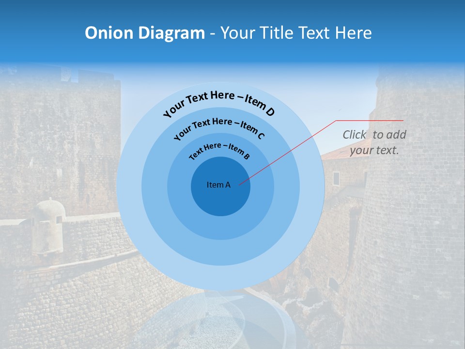 Panorama Fortress Destination PowerPoint Template