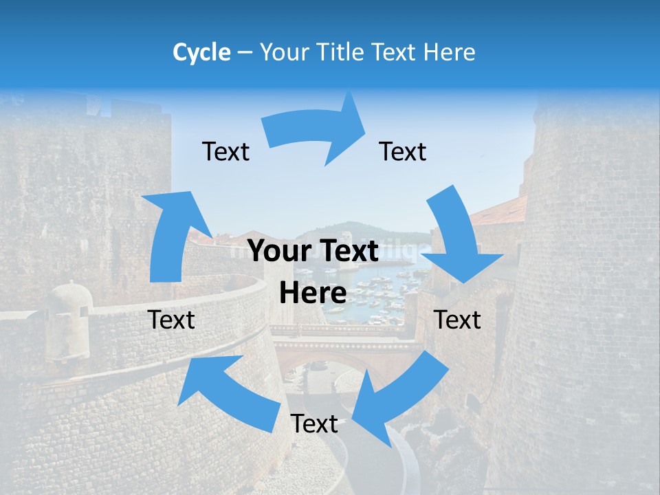 Panorama Fortress Destination PowerPoint Template