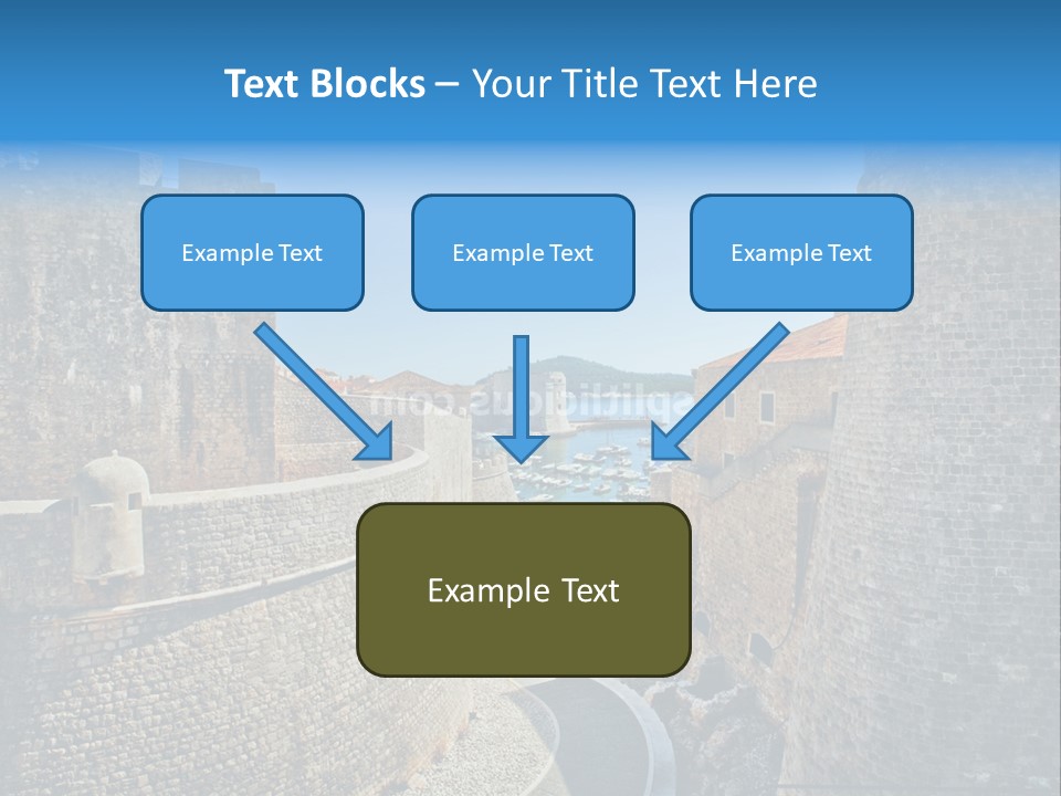 Panorama Fortress Destination PowerPoint Template