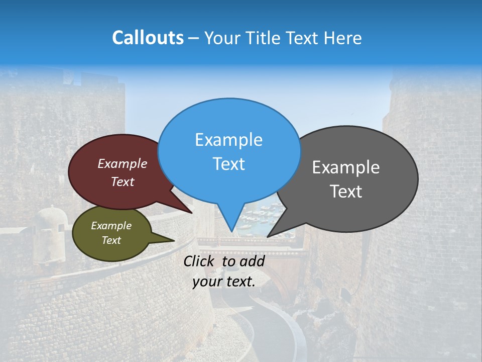 Panorama Fortress Destination PowerPoint Template