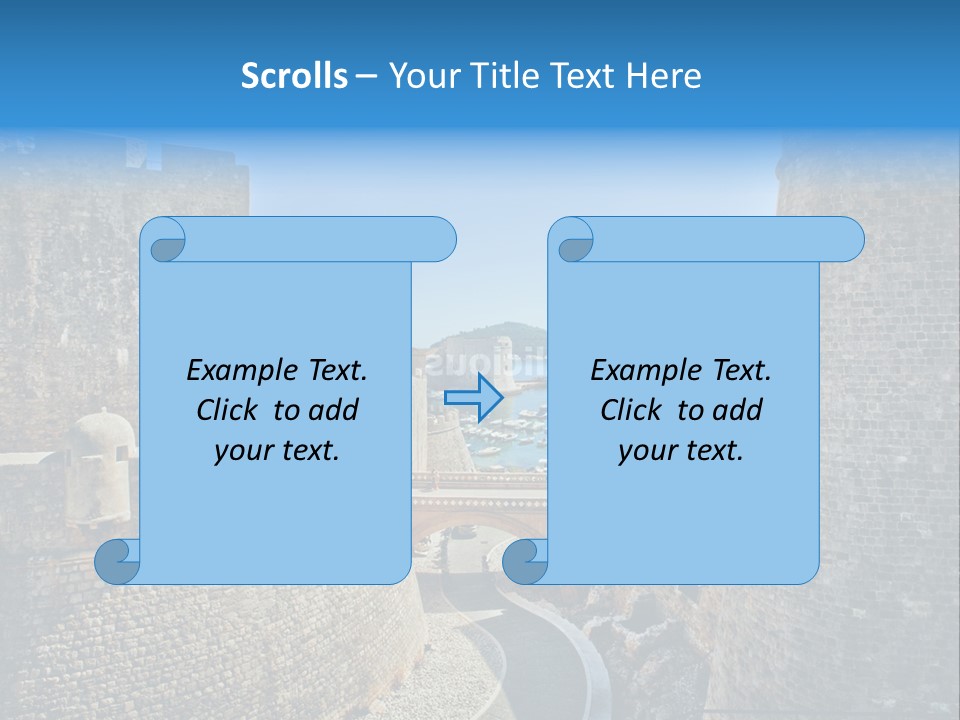 Panorama Fortress Destination PowerPoint Template