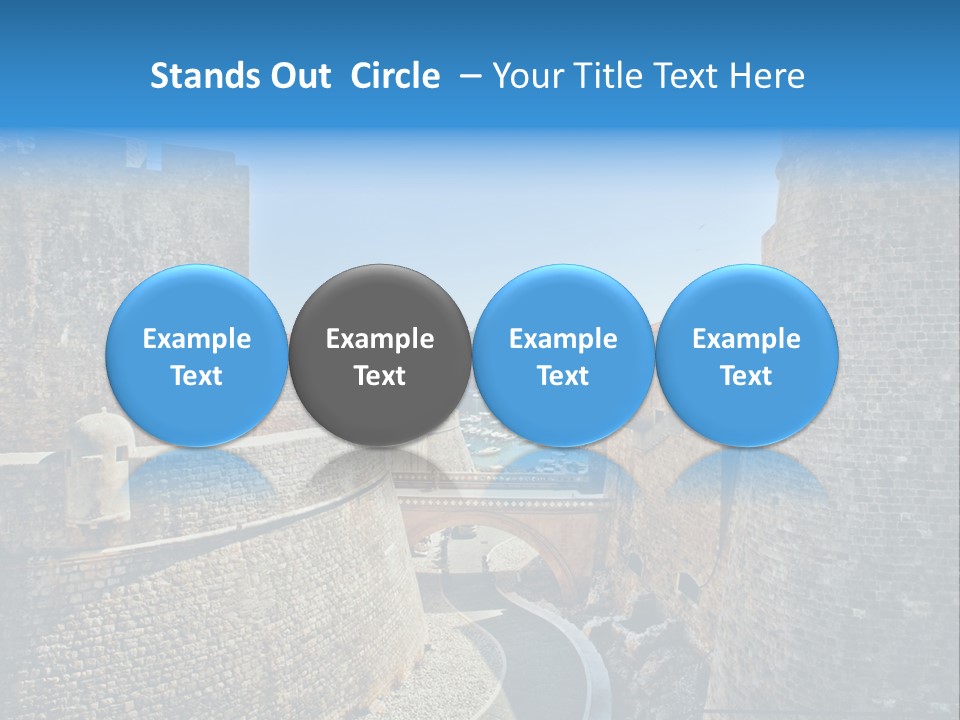 Panorama Fortress Destination PowerPoint Template