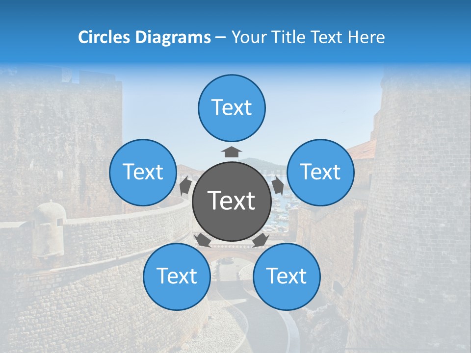 Panorama Fortress Destination PowerPoint Template