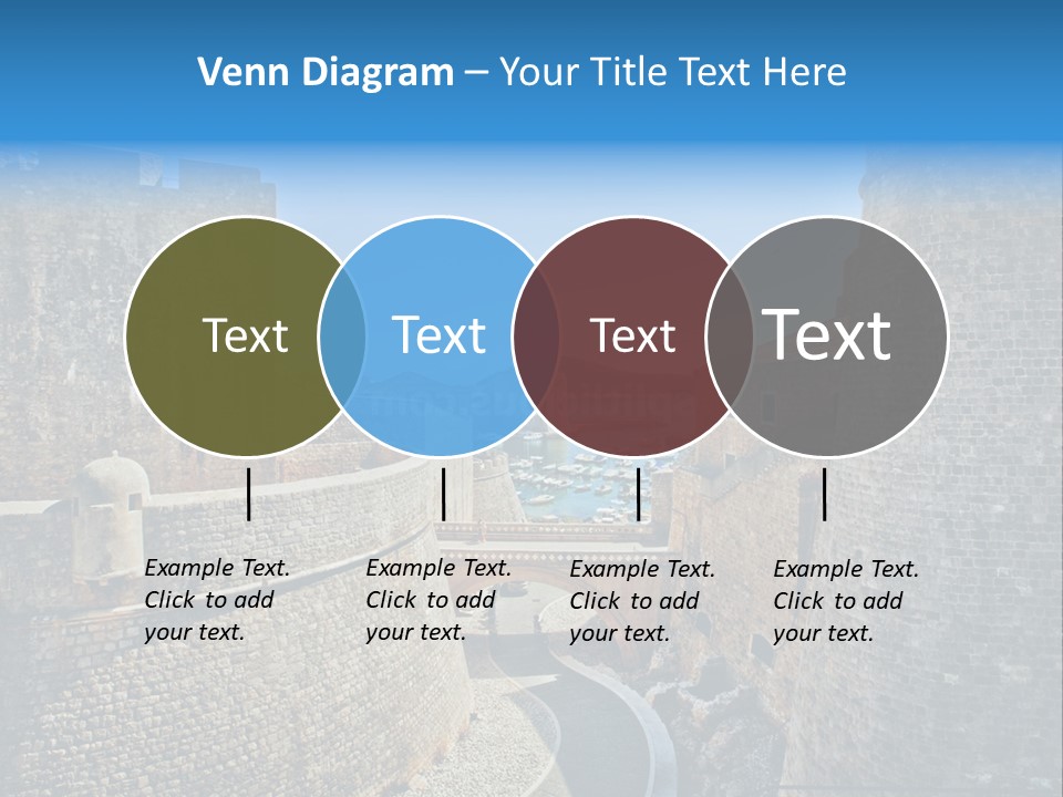 Panorama Fortress Destination PowerPoint Template