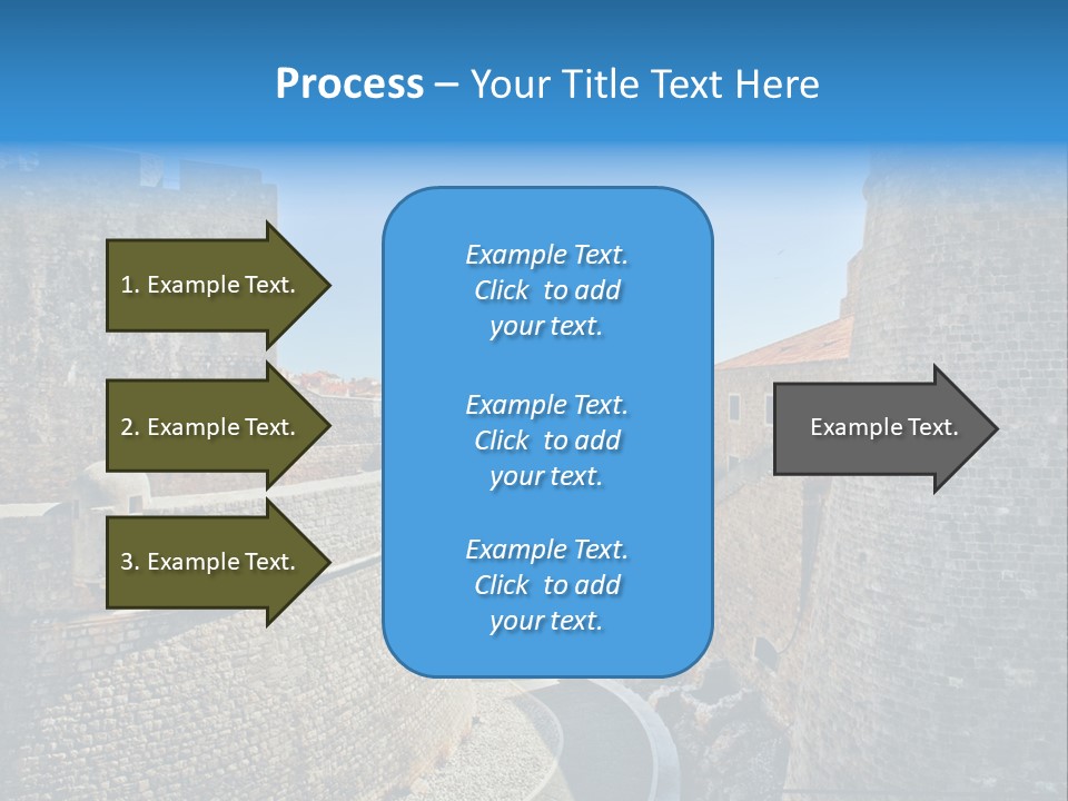 Panorama Fortress Destination PowerPoint Template