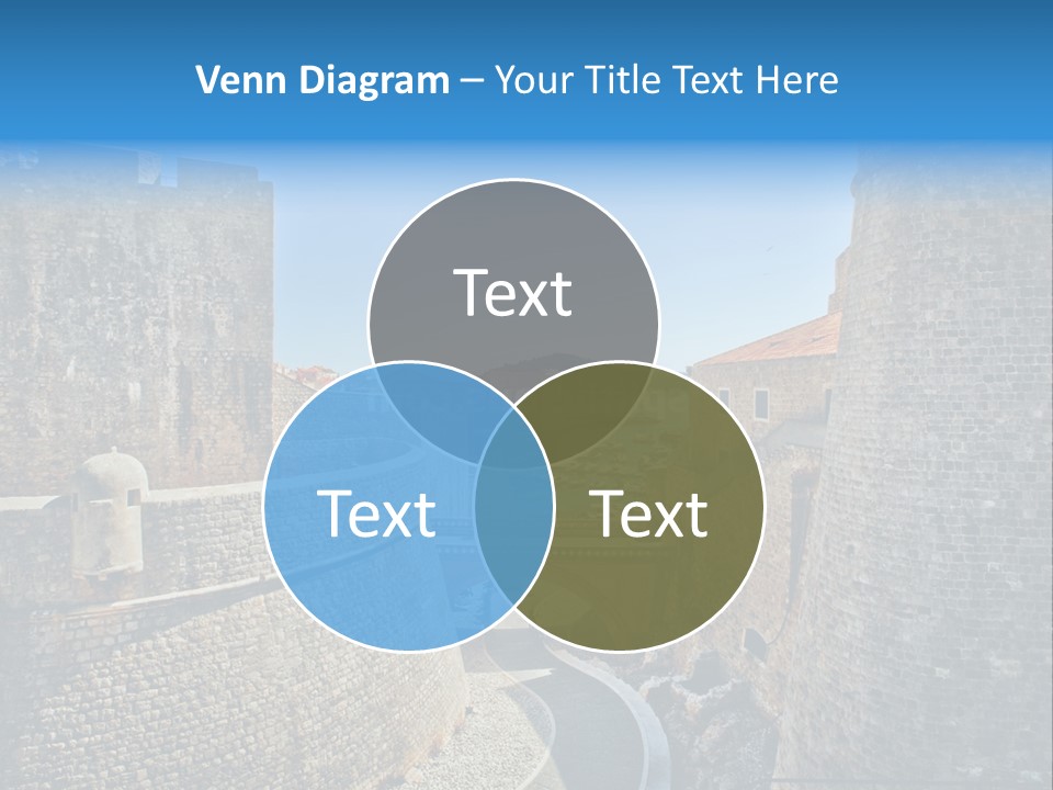 Panorama Fortress Destination PowerPoint Template