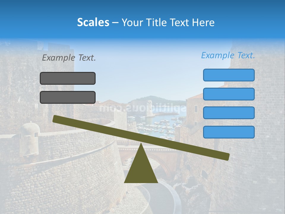 Panorama Fortress Destination PowerPoint Template