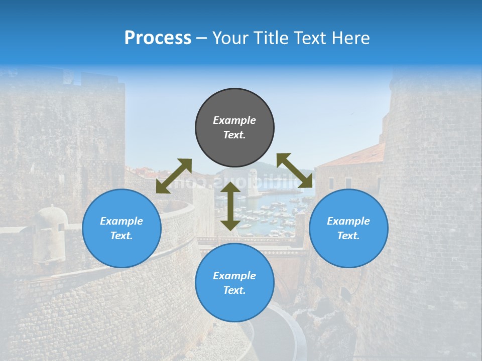 Panorama Fortress Destination PowerPoint Template
