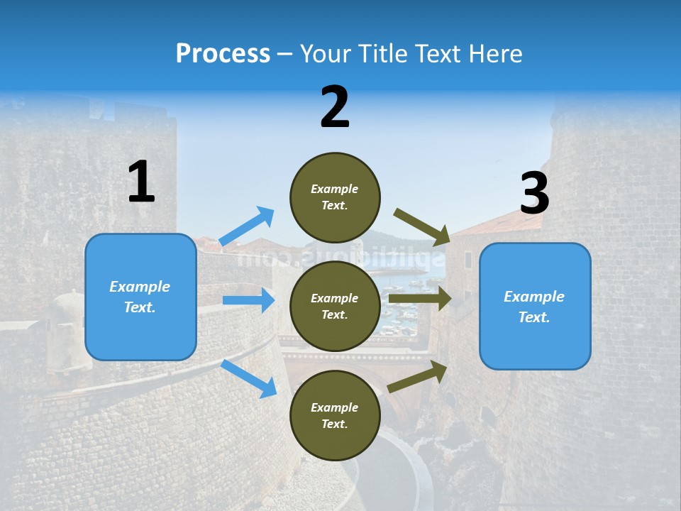 Panorama Fortress Destination PowerPoint Template