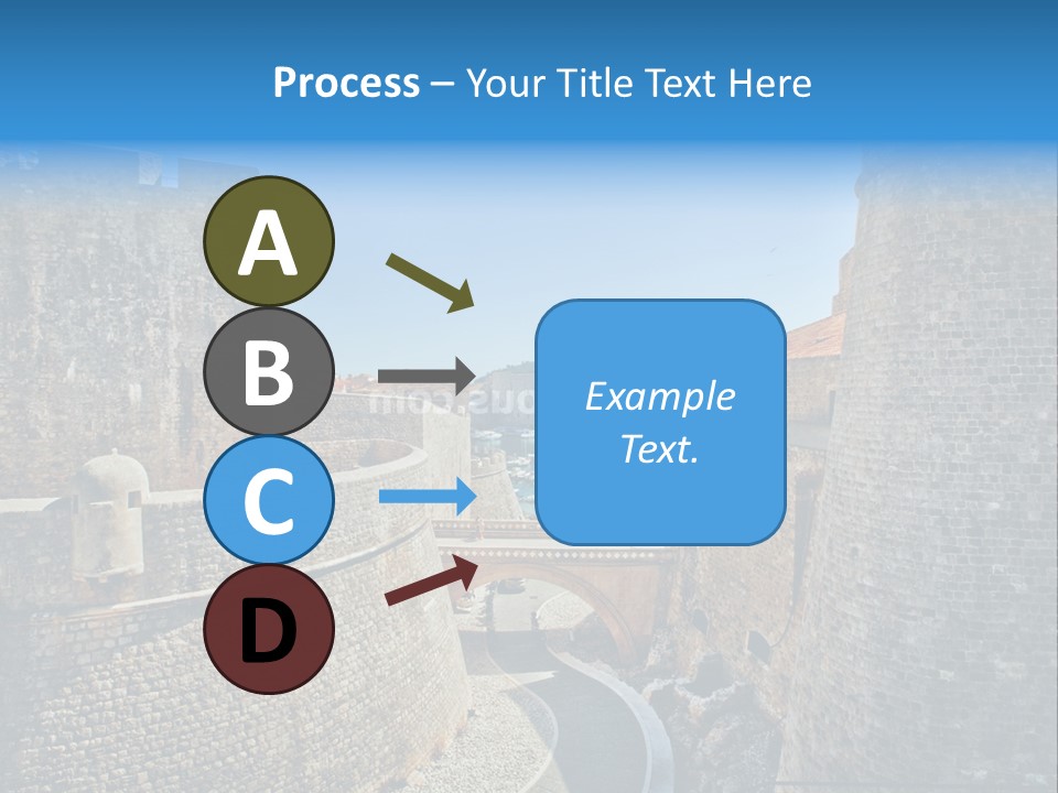 Panorama Fortress Destination PowerPoint Template