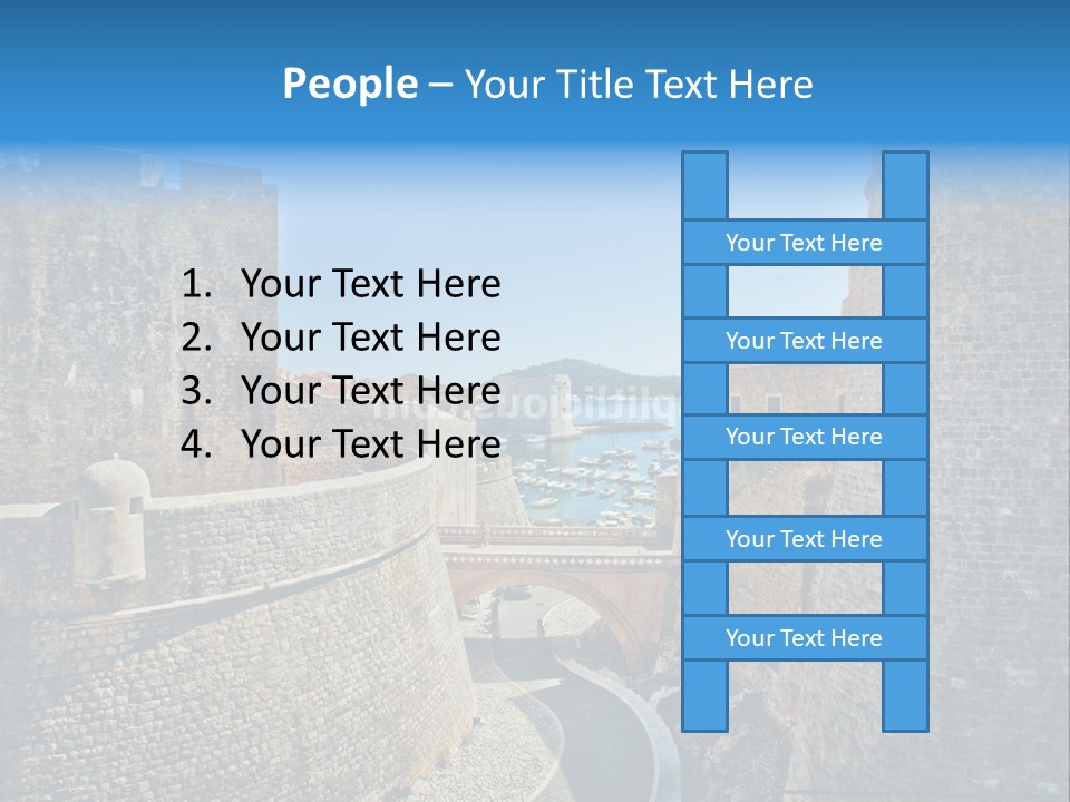 Panorama Fortress Destination PowerPoint Template
