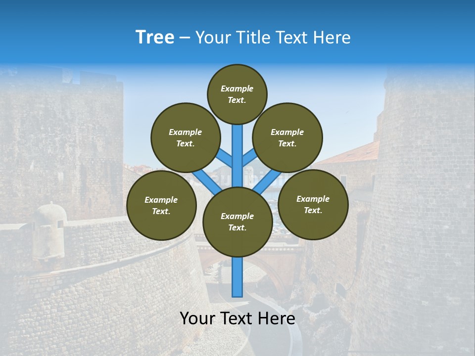 Panorama Fortress Destination PowerPoint Template