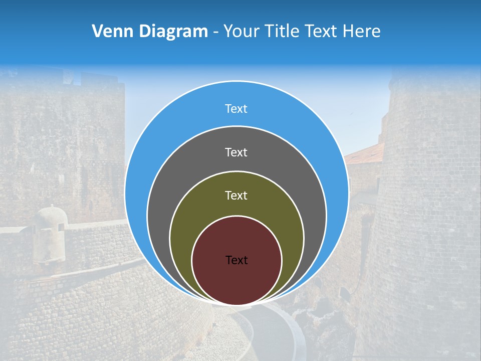 Panorama Fortress Destination PowerPoint Template