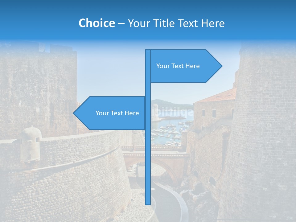 Panorama Fortress Destination PowerPoint Template
