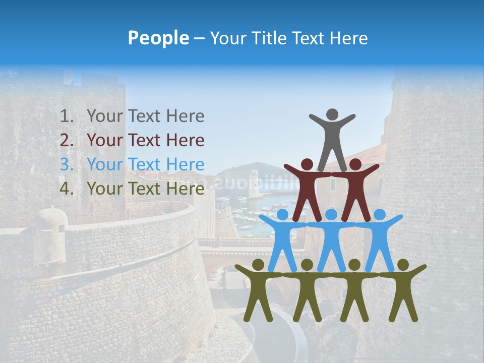 Panorama Fortress Destination PowerPoint Template