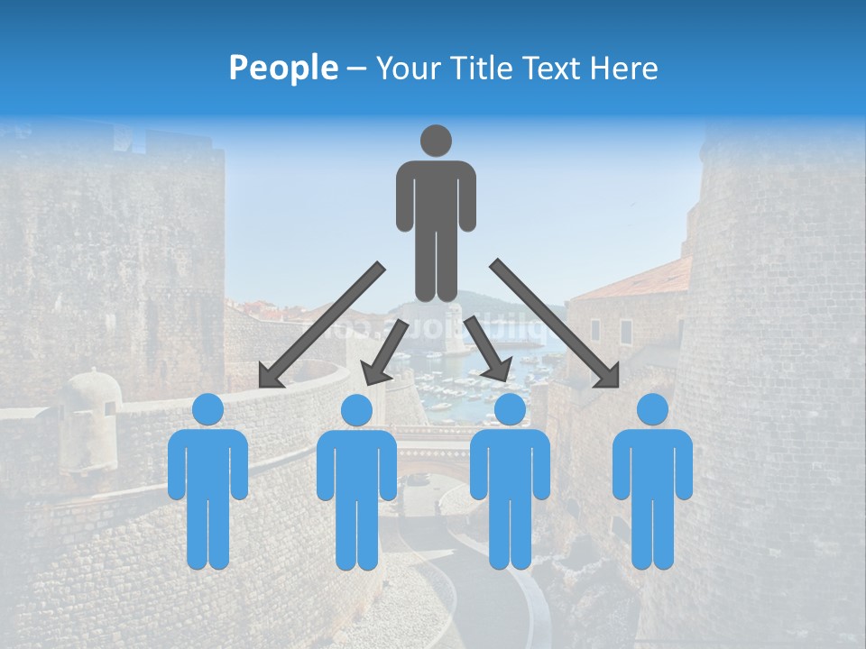 Panorama Fortress Destination PowerPoint Template