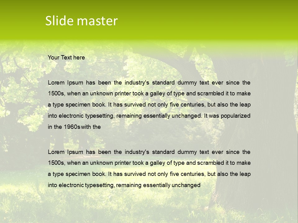 Summer Tree Bark PowerPoint Template