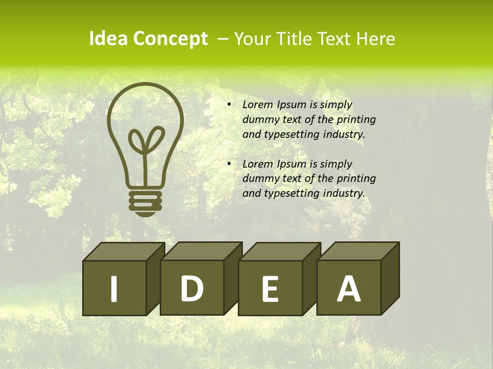 Summer Tree Bark PowerPoint Template