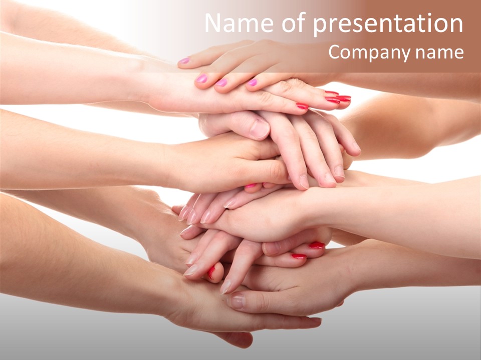 Gesture Caucasian Network PowerPoint Template